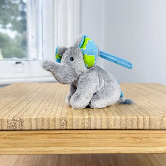 Elephant Plush Keychain Coin Purse Little Brownie Bakers Blue Green Gray - Picture 1 of 7